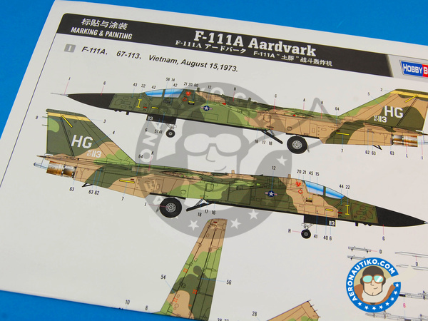 Hobby Boss: Airplane kit 1/48 scale - General Dynamics F-111